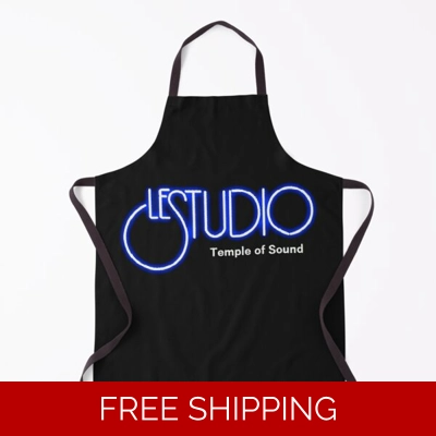 Le Studio Apron A White & Blue Logo TOS White
